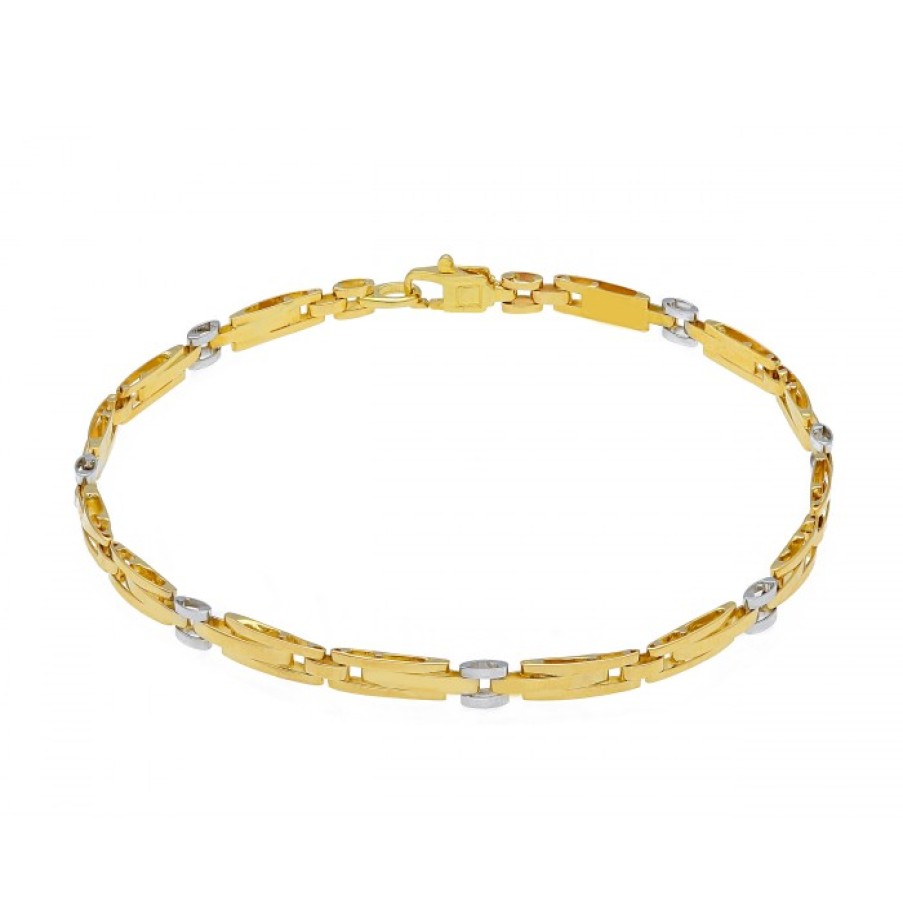 Idee Regalo callegaro1964 | Bracciale Uomo Oro Giallo E Bianco