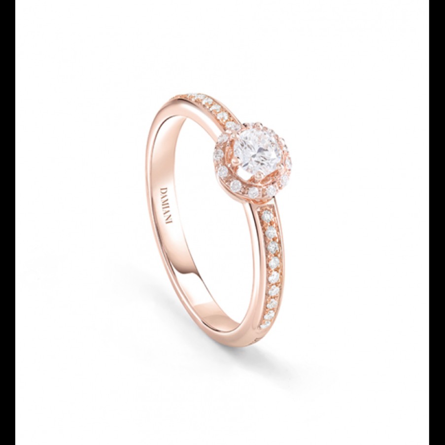 Idee Regalo damiani | Anello Damiani Minou Full Pave Oro Rosa