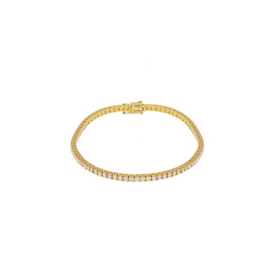 Idee Regalo callegaro1964 | Bracciale Tennis Con Diamanti E Oro Giallo