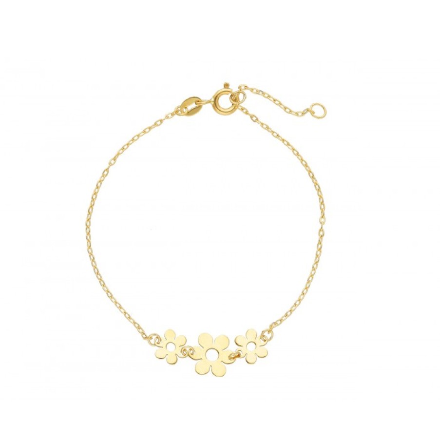 Idee Regalo callegaro1964 | Bracciale Bimba Fiori Oro Giallo