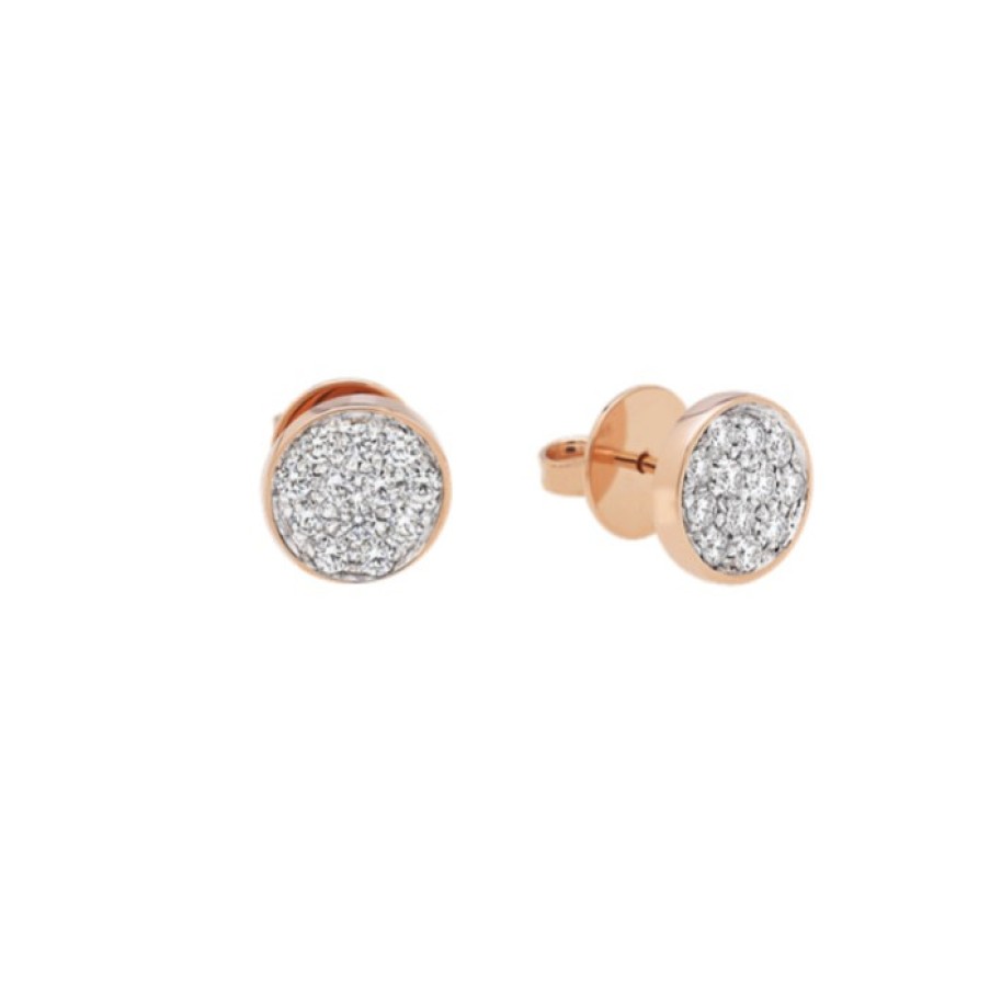 Orecchini chantecler | Orecchini Coprilobo Capritude Paillettes Oro Rosa E Pave Chantecler