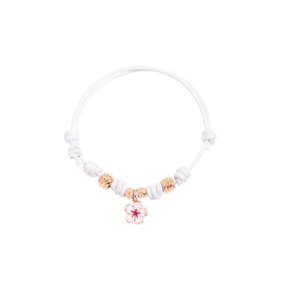 Idee Regalo dodo | Bracciale Cordino Fiore Di Ciliegio Rosa