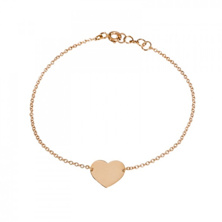 Idee Regalo marco-gerbella | Bracciale A Catena Con Cuore A Lastra