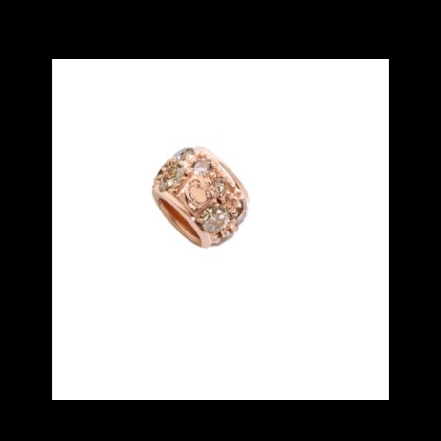 Idee Regalo dodo | Rondella In Oro Rosa Con Diamanti Brown