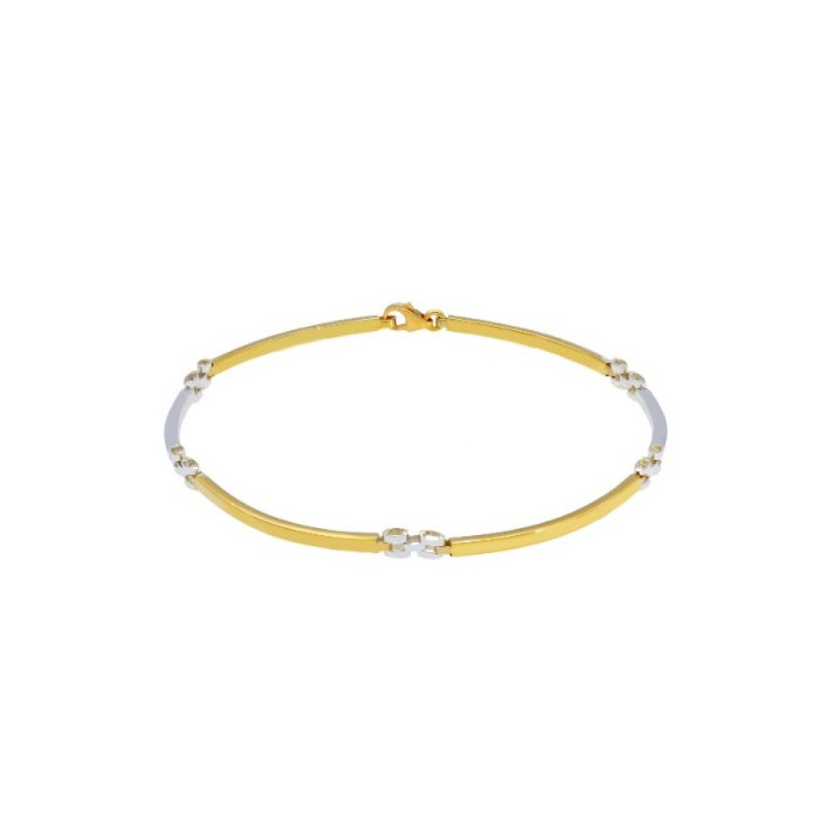 Idee Regalo callegaro1964 | Bracciale Uomo In Oro Giallo E Bianco 18Kt