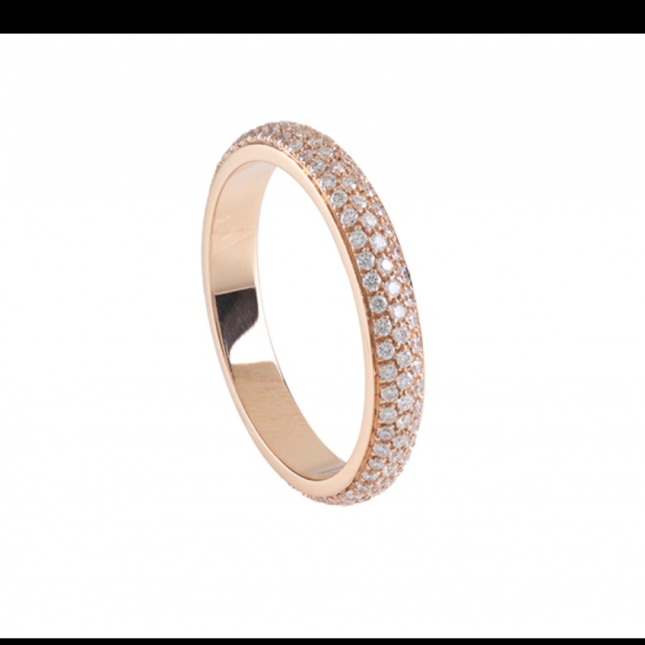 Idee Regalo damiani | Anello Eternity Damiani Pave Oro Rosa