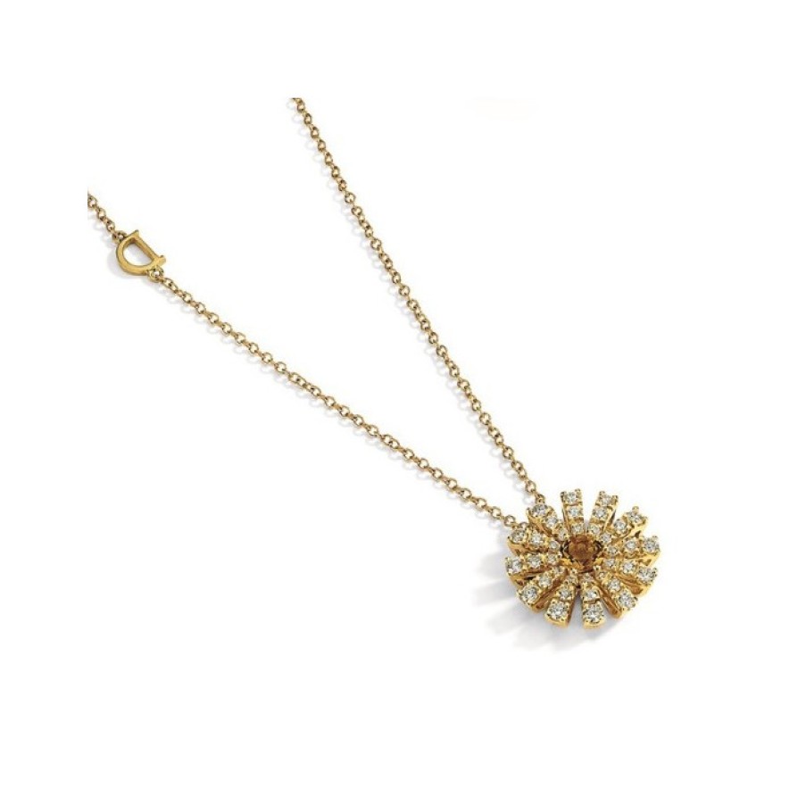 Idee Regalo damiani | Collier Damiani Margherita In Oro Giallo E Diamanti Con Citrino