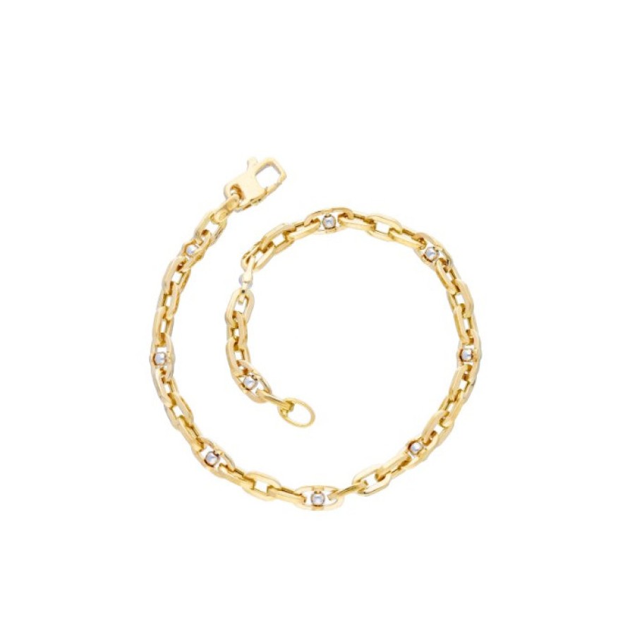 Idee Regalo callegaro1964 | Bracciale Uomo In Oro Giallo E Bianco 18Kt