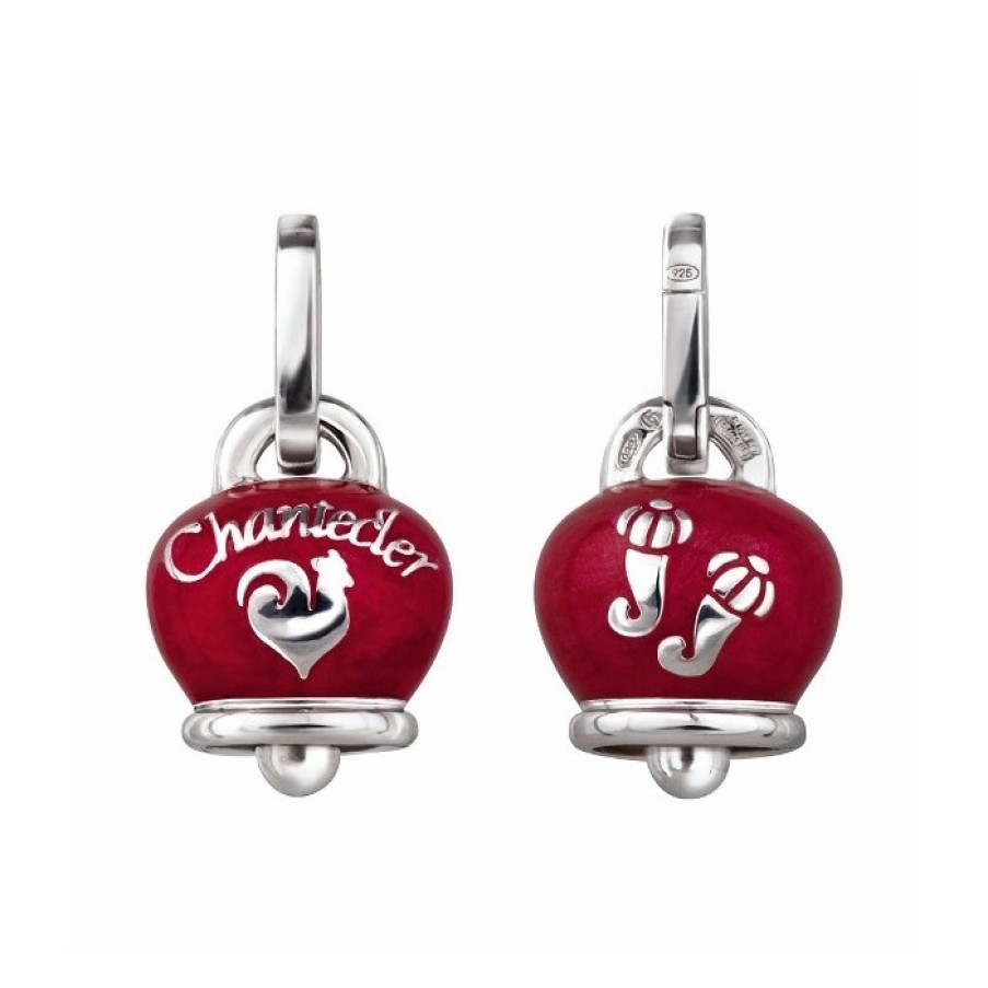 Idee Regalo chantecler | Ciondolo Chantecler Campanella Micro In Argento E Smalto Rosso