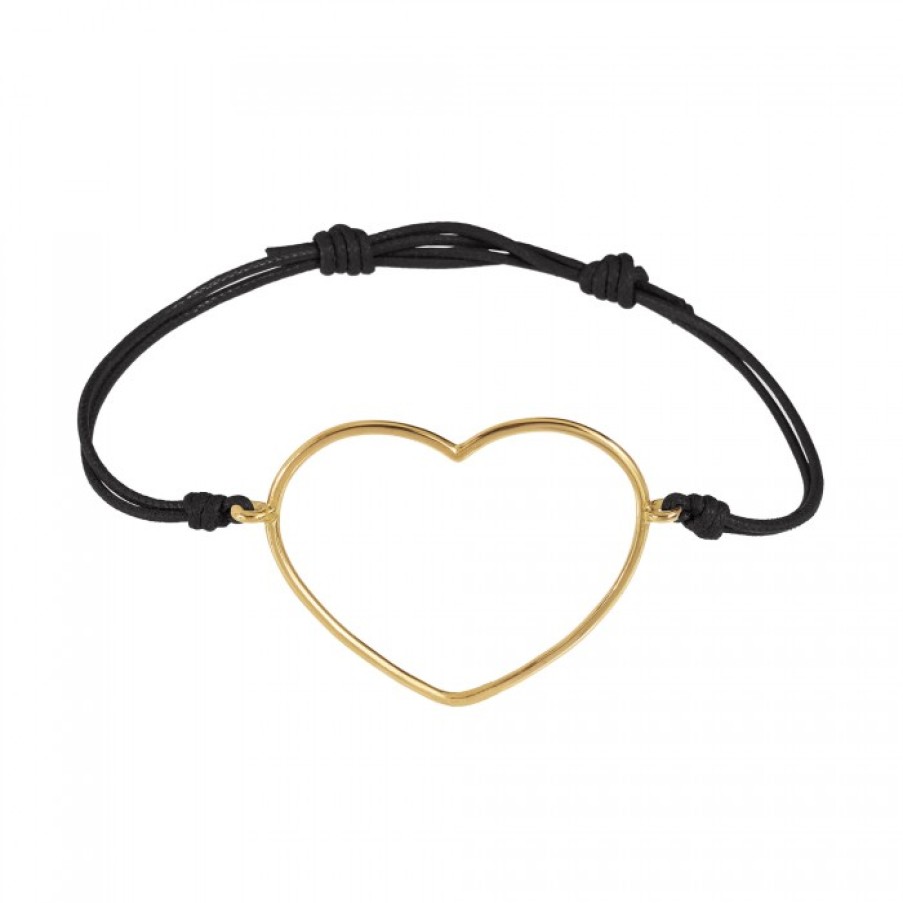 Bracciali marco-gerbella | Bracciale Cordino Con Cuore Grande