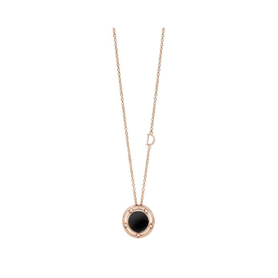 Idee Regalo damiani | Collana Damiani D.Side Oro Rosa Onice E Diamanti