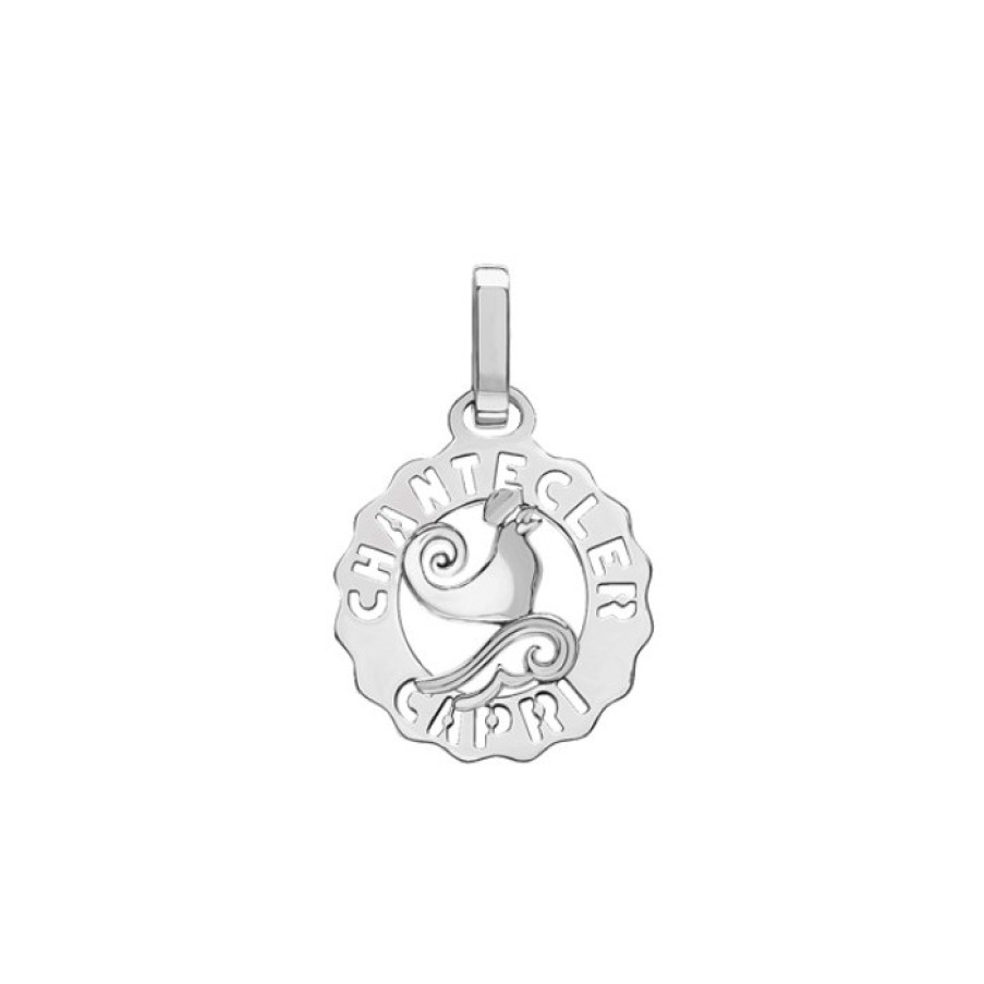 Ciondoli chantecler | Ciondolo Chantecler Logo Gallo Mini In Argento