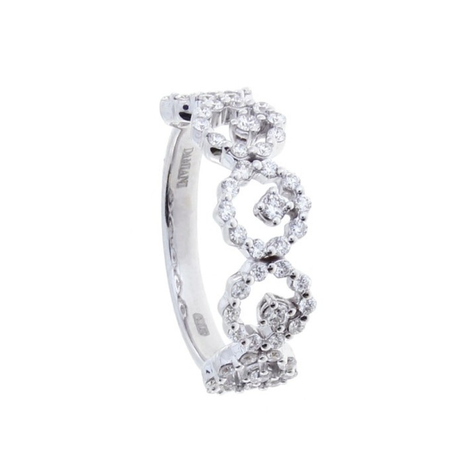 Idee Regalo damiani | Anello Juliette Damiani Oro Bianco 18Kt E Diamanti