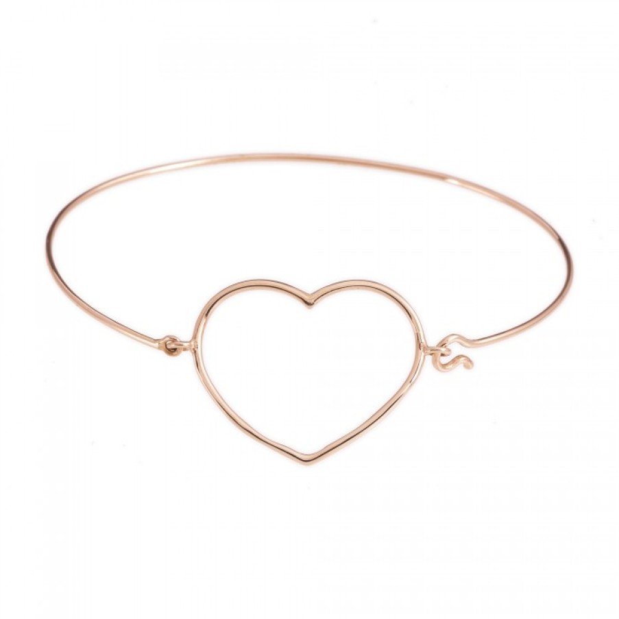 Idee Regalo marco-gerbella | Bracciale Rigido Con Cuore A Filo