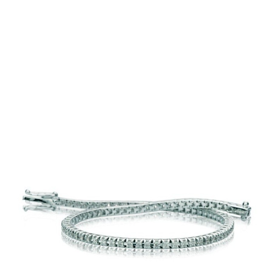 Idee Regalo callegaro1964 | Bracciale Tennis In Oro Bianco Con Diamanti