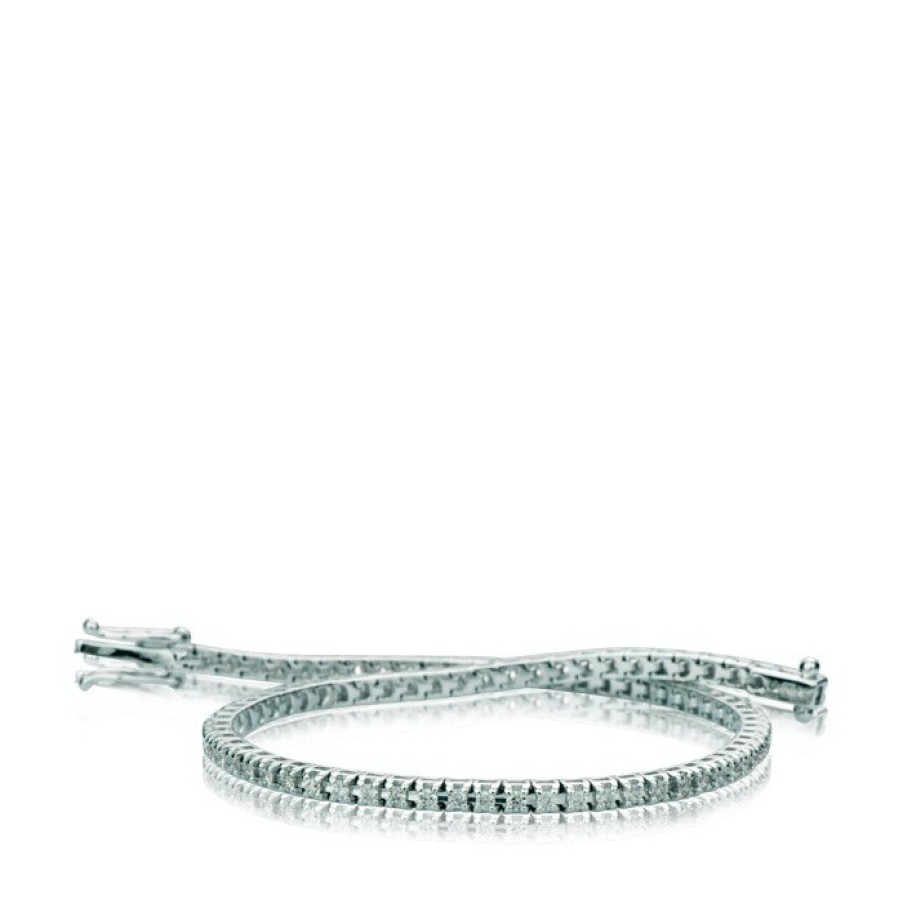 Idee Regalo callegaro1964 | Bracciale Tennis In Oro Bianco Con Diamanti