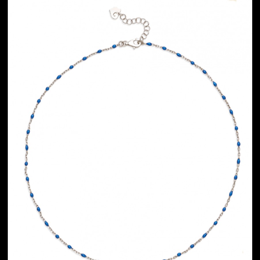 Collane chantecler | Catena In Argento E Smalto Blu