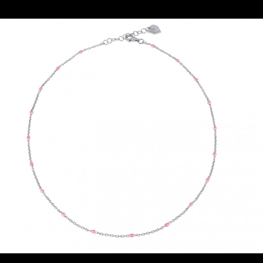 Collane chantecler | Catena In Argento E Smalto Rosa