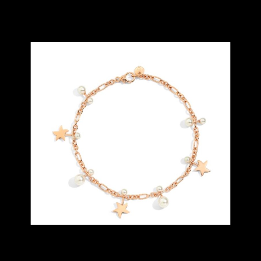 Idee Regalo dodo | Bracciale Stellina Oro Rosa E Perle