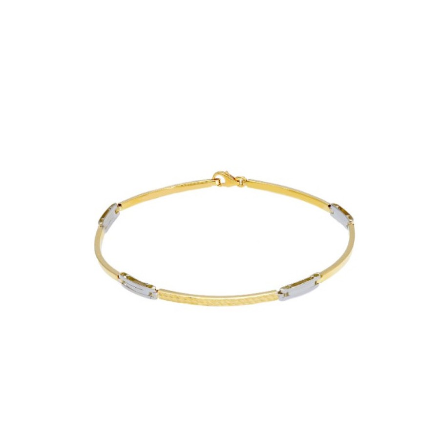 Bracciali callegaro1964 | Bracciale Uomo In Oro Giallo E Bianco 18Kt