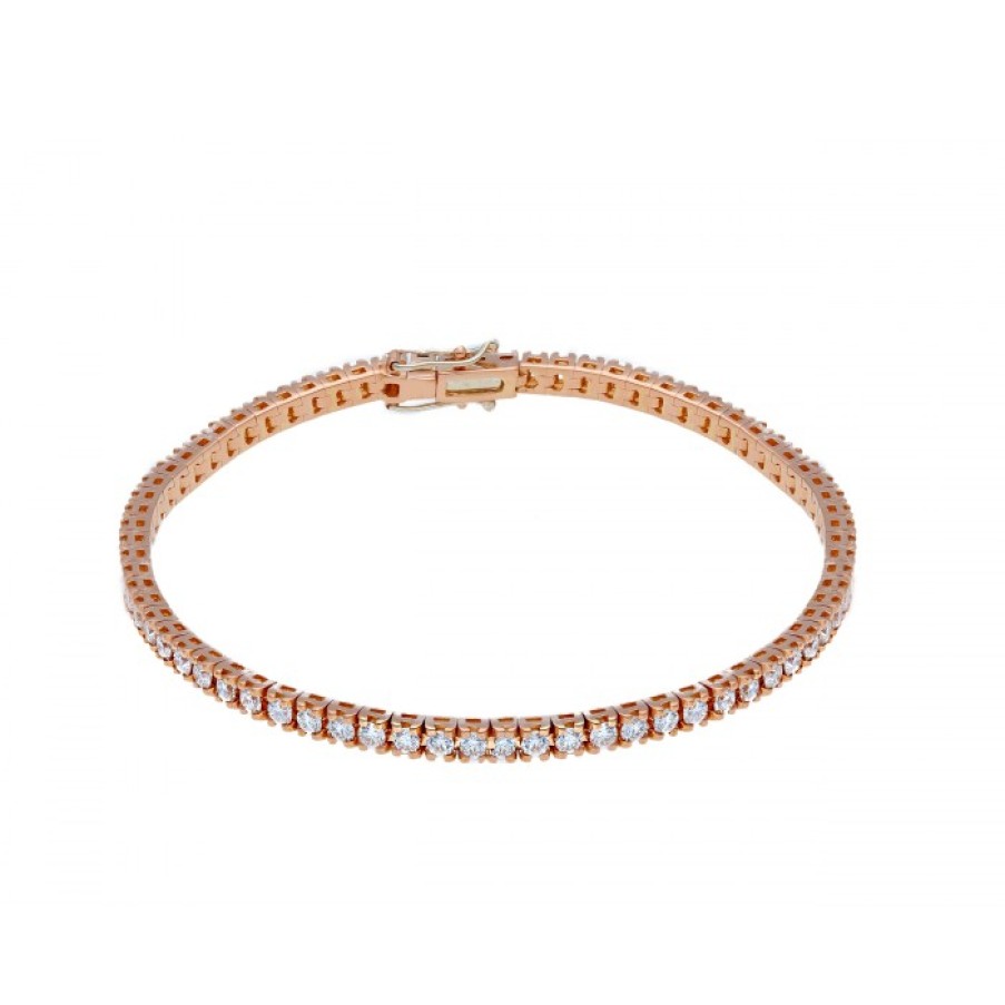 Idee Regalo callegaro1964 | Bracciale Tennis Oro Rosa E Diamanti